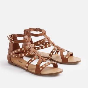 JustFab Pasty Sandal in Cognac 7.5 NIB